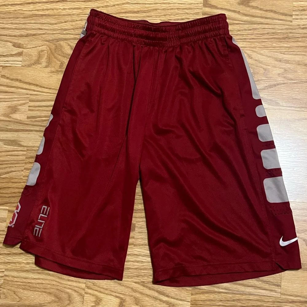 Nike Dri-FIT Elite Stanford Cardinal Basketball Shorts Red Men’s Medium